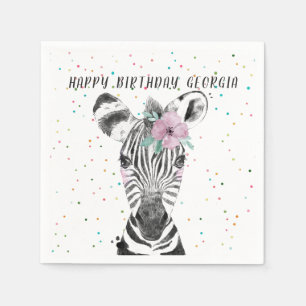 Modern Simple Party Animal Birthday Personalized Napkins