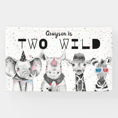 Modern Simple Party Animal Birthday Welcome Sign