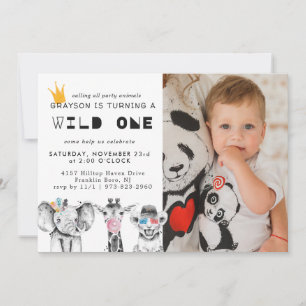 Modern Simple Party Animal Invitation