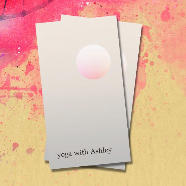 Modern Simple Pastel Yoga Instructor Business Card (Creator Uploaded)