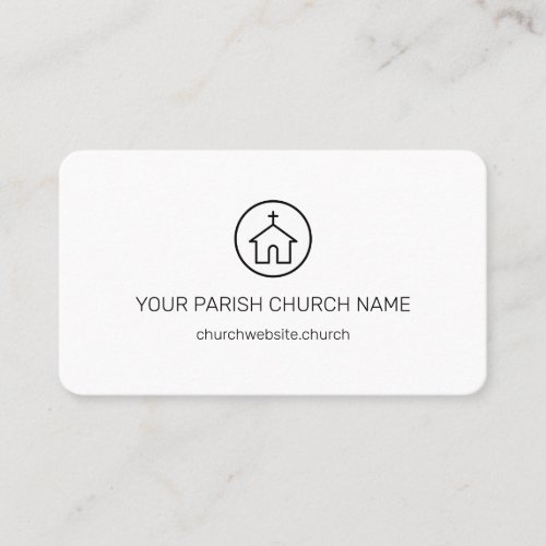 Modern Simple Pastor Religious Church Business Card