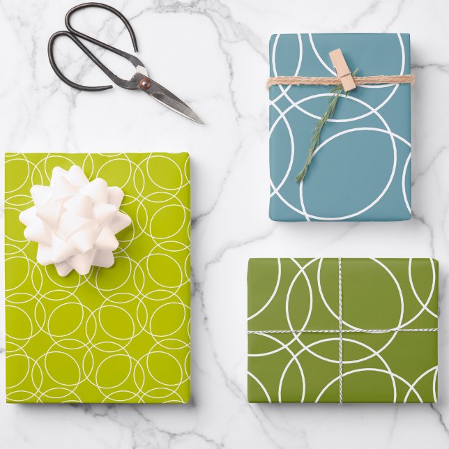 Modern Simple Pattern in Green Wrapping Paper Sheets (Creator Uploaded)
