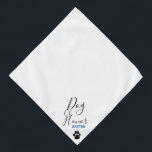 Modern Simple Paw Dog of Honor Monogrammed Bandana<br><div class="desc">Your dog will look the part with his or her Dog Of Honor scarf bandana for your wedding event. Simple modern typography with your dogs name and a dog paw. Cute looking formal attire for your dog!</div>