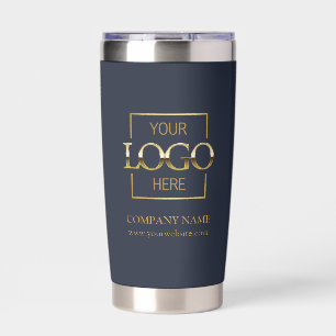 Modern Simple Personalized Company Logo Branded Insulated Tumbler