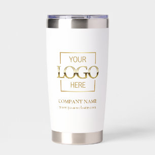 Modern Simple Personalized Company Logo Branded Insulated Tumbler
