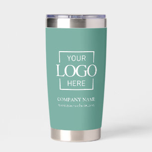 Modern Simple Personalized Company Logo Branded Insulated Tumbler