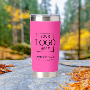 Modern Simple Personalized Company Logo Branded Insulated Tumbler