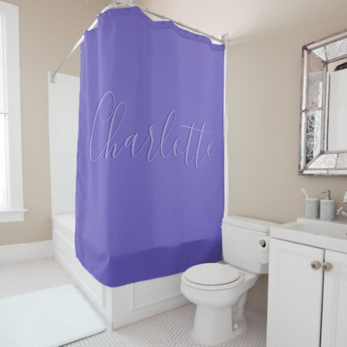 Modern Simple Personalized Purple Shower Curtain