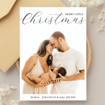 Modern Simple Photo Baby´s First Christmas