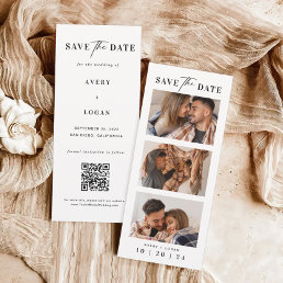 Modern Simple Photo Booth Strip Wedding Save The Date