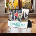 Modern Simple Photo Collage Color Custom Grandma Plaque<br><div class="desc">Let Grandma know how much her grandchildren love her with this cute modern photo collage plaque. It allows you to upload 8 photos and all text is easily customized.</div>
