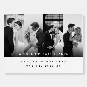 Modern Simple Photo Collage Wedding Welcome Foam Board