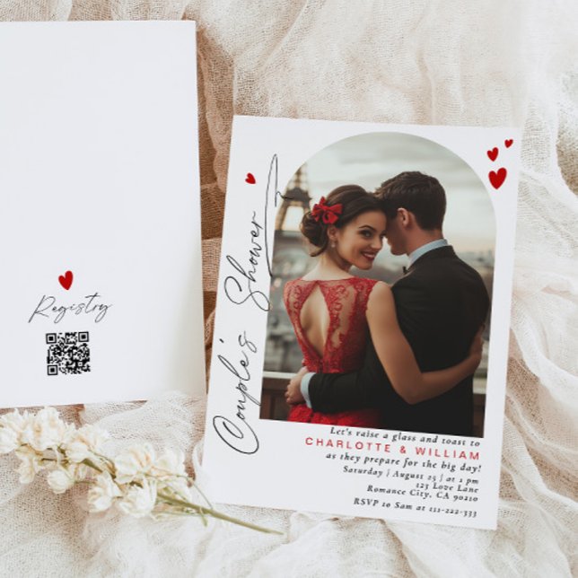 Modern simple photo Couples Shower Invitation (Creator Uploaded)