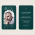 Modern Simple Photo Funeral Memorial Prayer Cards