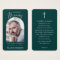 Modern Simple Photo Funeral Memorial Prayer Cards