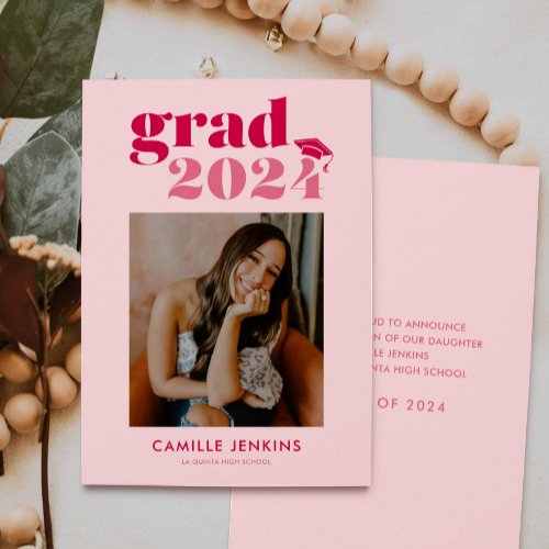 Modern Simple Photo Graduation Announcement