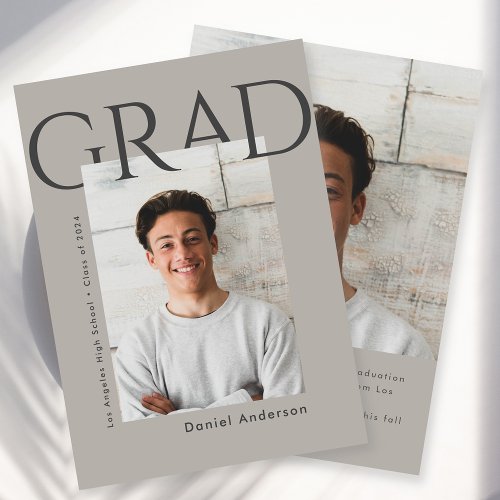 Modern Simple Photo Graduation Announcement