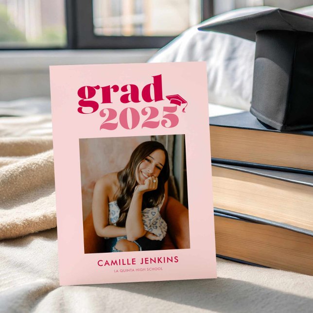 Modern Simple Photo Graduation Announcement (Modern Minimalist Photo Graduation announcement)