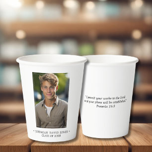 Modern Simple Photo Graduation Paper Cups