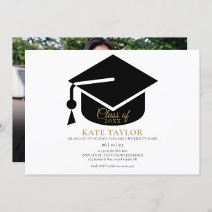 Modern Simple Photo Graduation Party Invitation