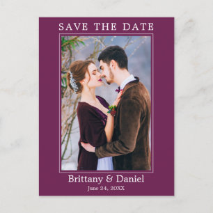 Modern Simple Photo Save The Date Cassis Postcard