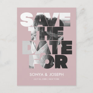 Modern Simple Photo Save the Date Invitation Postcard