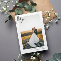 Modern Simple Photo Thank You Card