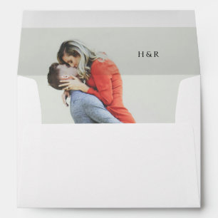 Modern Simple Photo Wedding Envelope