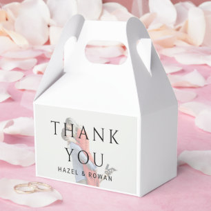 Modern Simple Photo Wedding Favor Boxes
