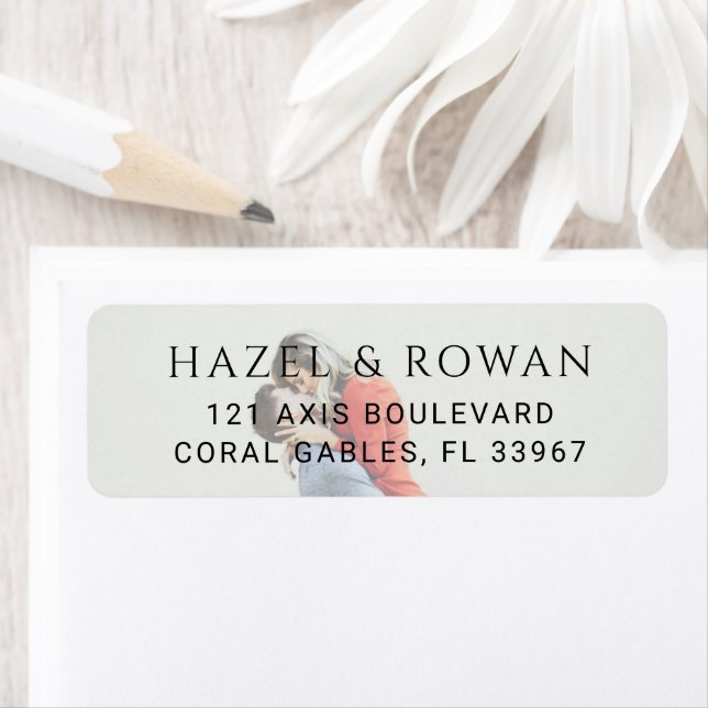 Modern Simple Photo Wedding Label (Insitu)