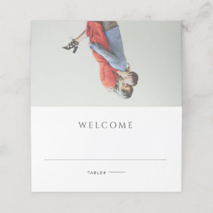 Modern Simple Photo Wedding Place Card