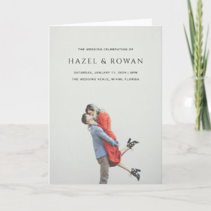 Modern Simple Photo Wedding Program