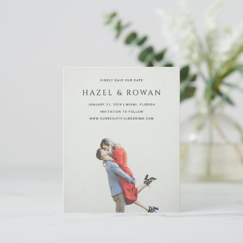 Modern Simple Photo Wedding Save the Date