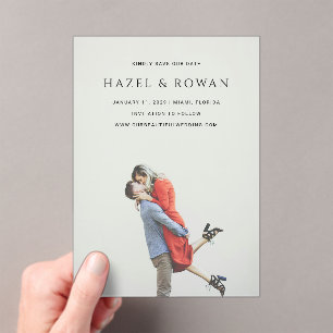 Modern Simple Photo Wedding Save the Date