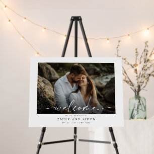 Modern Simple Photo Wedding Welcome Foam Board