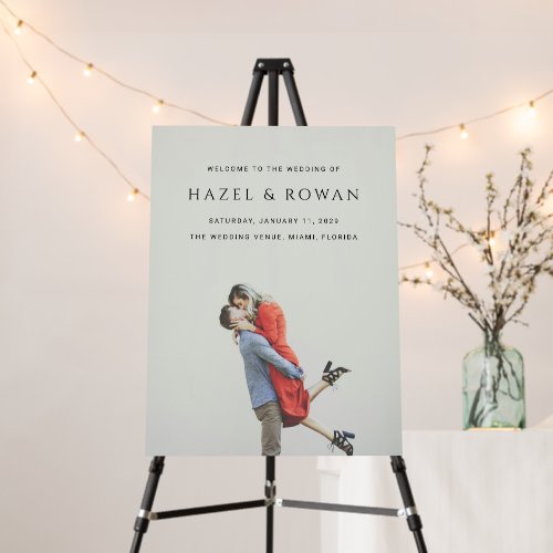 Modern Simple Photo Wedding Welcome Sign