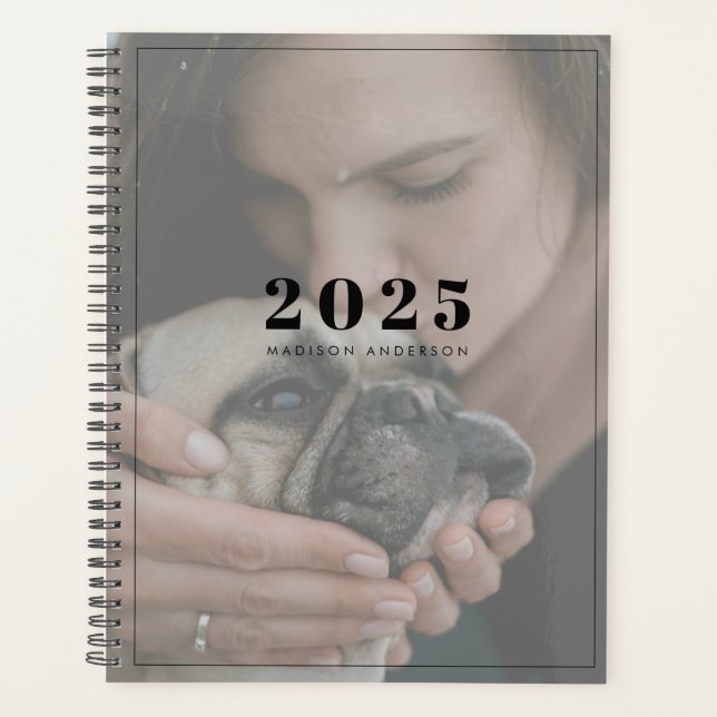 Modern Simple Photo White Overlay Planner (Front)
