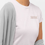 Modern Simple Pink Bride Typography Engagement Embroidered Shirt<br><div class="desc">This t-shirt embodies a sophisticated and classy aesthetic, with its elegant pink typography design that beautifully showcases the words "Bride". Whether it's for a bridal shower, engagement party, or even for the honeymoon itself, this t-shirt is versatile enough to be worn on various occasions. Its modern simplicity adds a touch...</div>