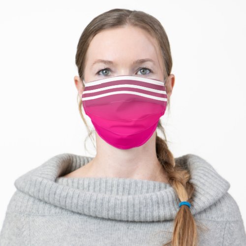 Modern Simple Pink Pattern Reusable Face Mask