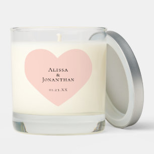 Modern Simple Pink Peach Heart  Scented Candle