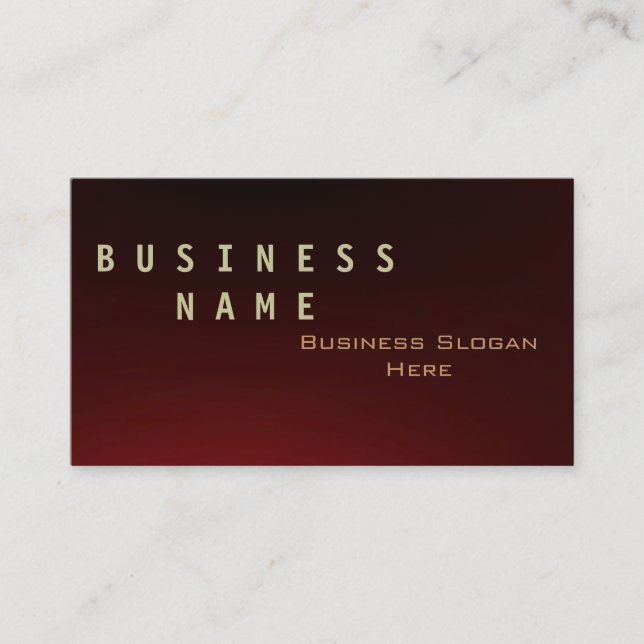 Modern Simple Plain Consultant Business Card (Front)