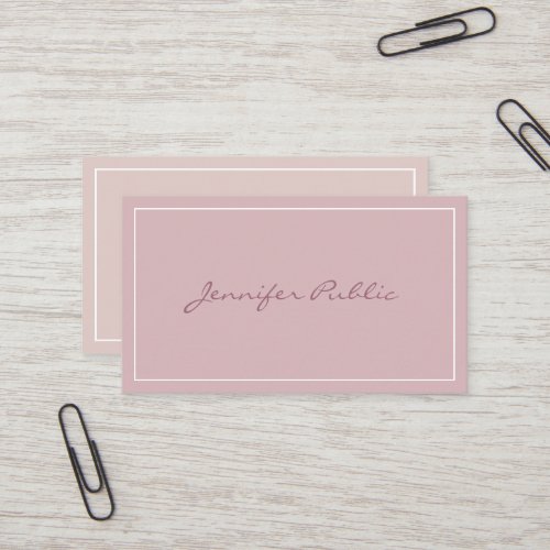 Modern Simple Plain Elegant Colors Professional Business Card