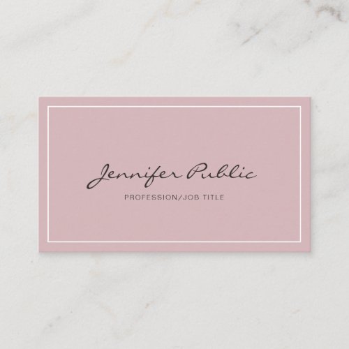 Modern Simple Plain Elegant Colors Professional Business Card