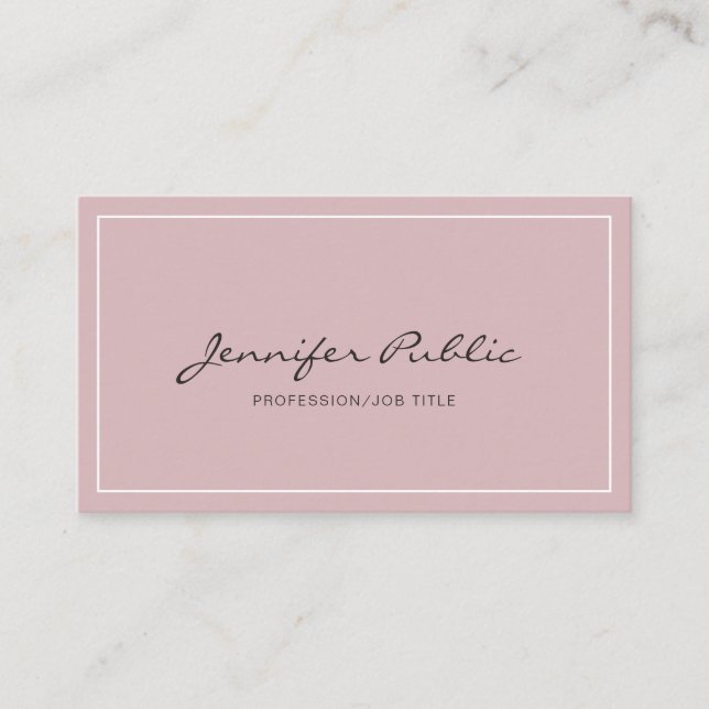 Modern Simple Plain Elegant Colors Professional Business Card (Front)