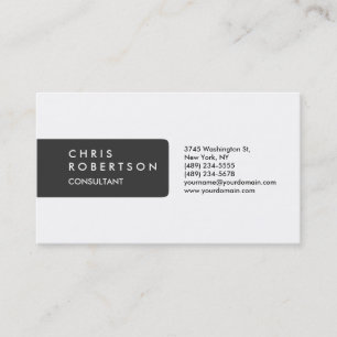 Modern Simple Plain Gray Attractive Business Card