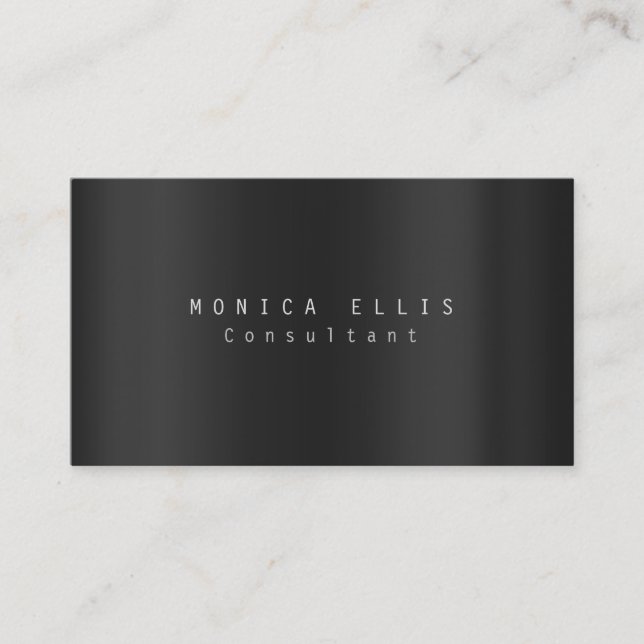 Modern Simple Plain Gray Professional Business Card (Front)