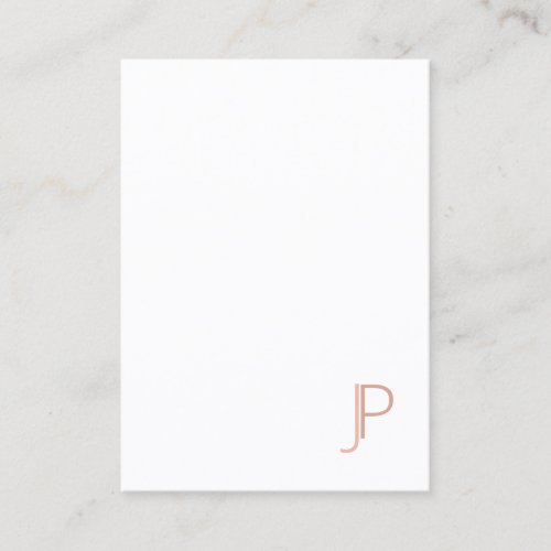 Modern Simple Plain Monogram Professional Elegant Business Card