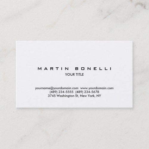 Modern Simple Plain Professional Business Card