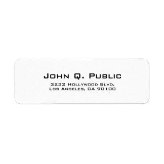 Modern Simple Plain White Address Label