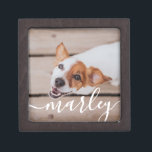 Modern Simple Playful Elegant Chic Pet Photo Gift Box<br><div class="desc">This simple and classic design is composed of serif typography and add a custom photo of your pet.</div>